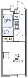 レオパレスボヌール 1Kの間取図画像