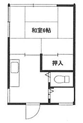 やよい荘 1Kの間取図画像