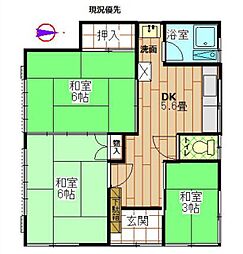 外松荘 3DKの間取図画像