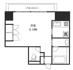 東麻布アパートメント ワンルームの間取図画像