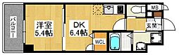 イルマーレ博多 1DKの間取図画像