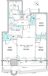 パークタワー勝どきミッド 3LDKの間取図画像