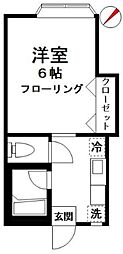 K.Iハイム ワンルームの間取図画像