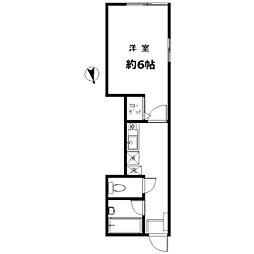 シトラスガーデン 1Kの間取図画像