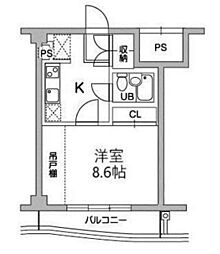T'sgarden稲城 1Kの間取図画像