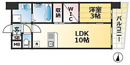セレニテ神戸ミラクシュッド 1LDKの間取図画像