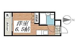 メゾン・ド・エリス ワンルームの間取図画像