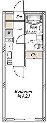アーバンパーク方南町 1Kの間取図画像