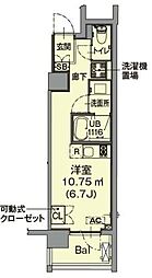 不二美屋III ワンルームの間取図画像