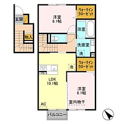ベストハウス3 2LDKの間取図画像