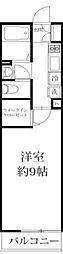 ドムスソラリス2 1Kの間取図画像