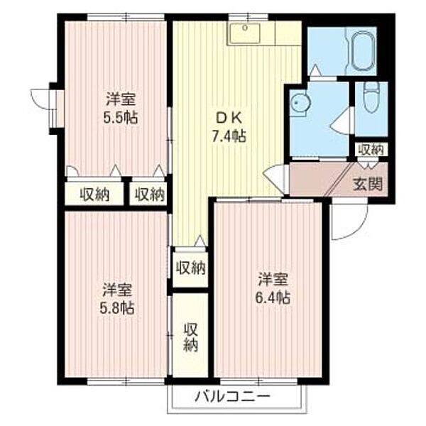 シャトル笠張 00201｜神奈川県伊勢原市高森台３丁目(賃貸アパート3DK・2階・54.00㎡)の写真 その2