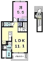 ラ・ティエラ 1LDKの間取図画像