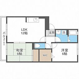 リバーコート志免 2LDKの間取図画像