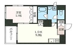 エスティメゾン板橋C6 1LDKの間取図画像