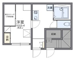 レオパレスメロディーベルイノ3 1Kの間取図画像