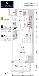 CREST TAPP川崎港町 1Kの間取図画像