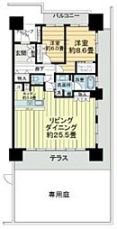 ブランシエラ浦和 1階2LDKの間取り