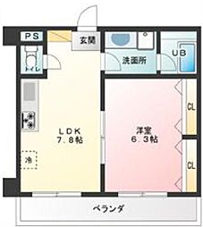 ヨコハマフィズ 1LDKの間取図画像