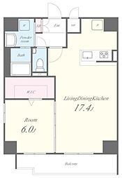 COMFORTRESIDENCENIPPORI 1LDKの間取図画像