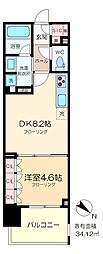アトラス日暮里 1DKの間取図画像