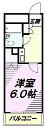 ライオンズマンション西八王子第3 1Kの間取図画像