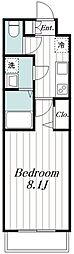 MAXIV百合ヶ丘DUE 1Kの間取図画像