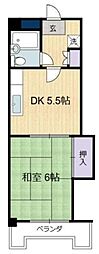シルクビル 1DKの間取図画像