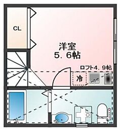 Glanz西荻北 ワンルームの間取図画像