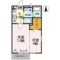 サニーフラット 2Kの間取図画像
