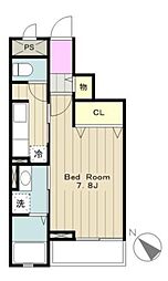 カサエスペランサ 1Kの間取図画像