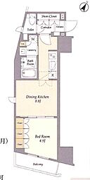 リテラス渋谷笹塚 11階1DKの間取り