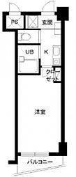 スカイコート目白台 5階1Kの間取り