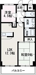 ロータスシャトー 2LDKの間取図画像