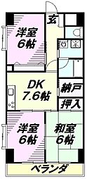 マルナカビレッジ壱番館 3SDKの間取図画像