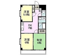 コーポ・清水 3DKの間取図画像