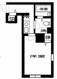 ユナイテッドグロー文京白山 1Kの間取図画像