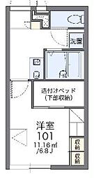 レオパレスホワイトコート高田西 1Kの間取図画像