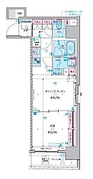 ジェノヴィア東神田グリーンヴェール 1DKの間取図画像