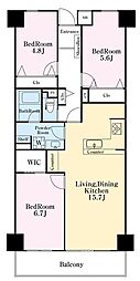 ザ・スクエア・マンション 3LDKの間取図画像
