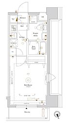 AXAS池袋本町 1Kの間取図画像