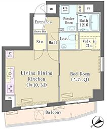 Maison de Takaya 2階1LDKの間取り