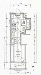 プレール・ドゥーク中野南台 1Kの間取図画像
