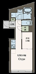 AGRACES武蔵小山II 1LDKの間取図画像