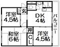 御殿山コーポB棟3階4.9万円