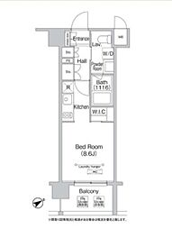 エミネンス高輪台 ワンルームの間取図画像