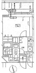 リベルテ上野 1Kの間取図画像