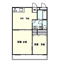 シュトラール 2DKの間取図画像