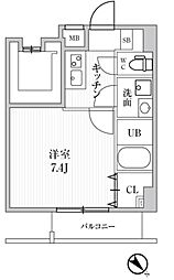 ALTERNA池袋EAST 1Kの間取図画像