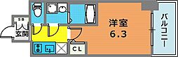 プロヴィスタ神戸三宮EAST 1Kの間取図画像